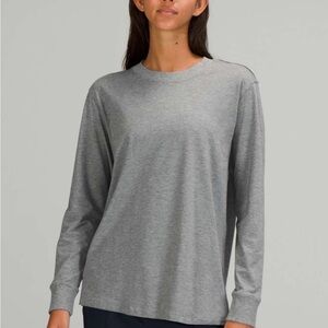 Lululemon Vitasea All Yours Grey Long Sleeve Tee 12 Athleisure